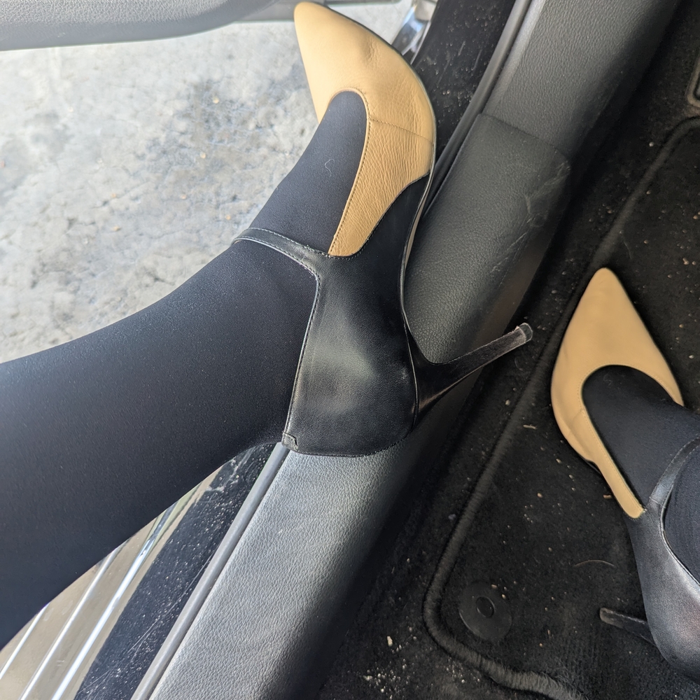 Elegant Black and Tan Women's Heels